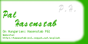 pal hasenstab business card